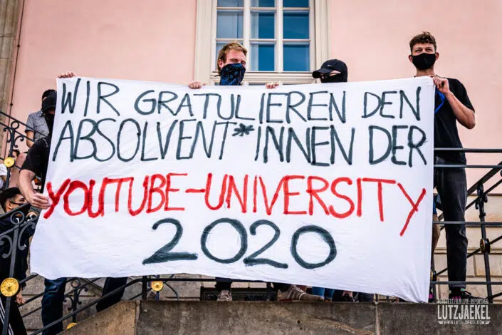 Gegendemo Corona Demo in Berlin