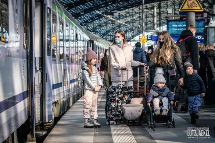 Ankunft von Geflüchteten aus der Ukraine am Berliner Hauptbahnhof
