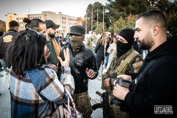 Das neue Syrien, Damaskus im Dezember 2024. Auf einer Demonstration.